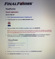 Northwestern Parent/Athlete Final Forms Registration